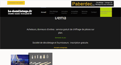 Desktop Screenshot of le-decolletage.fr